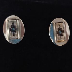 Vintage Sterling Silver Beaded Earrings